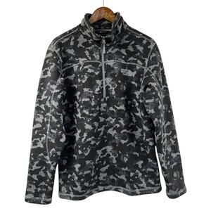 The North Face Blue Camo Fleece Sweater Mens Medium